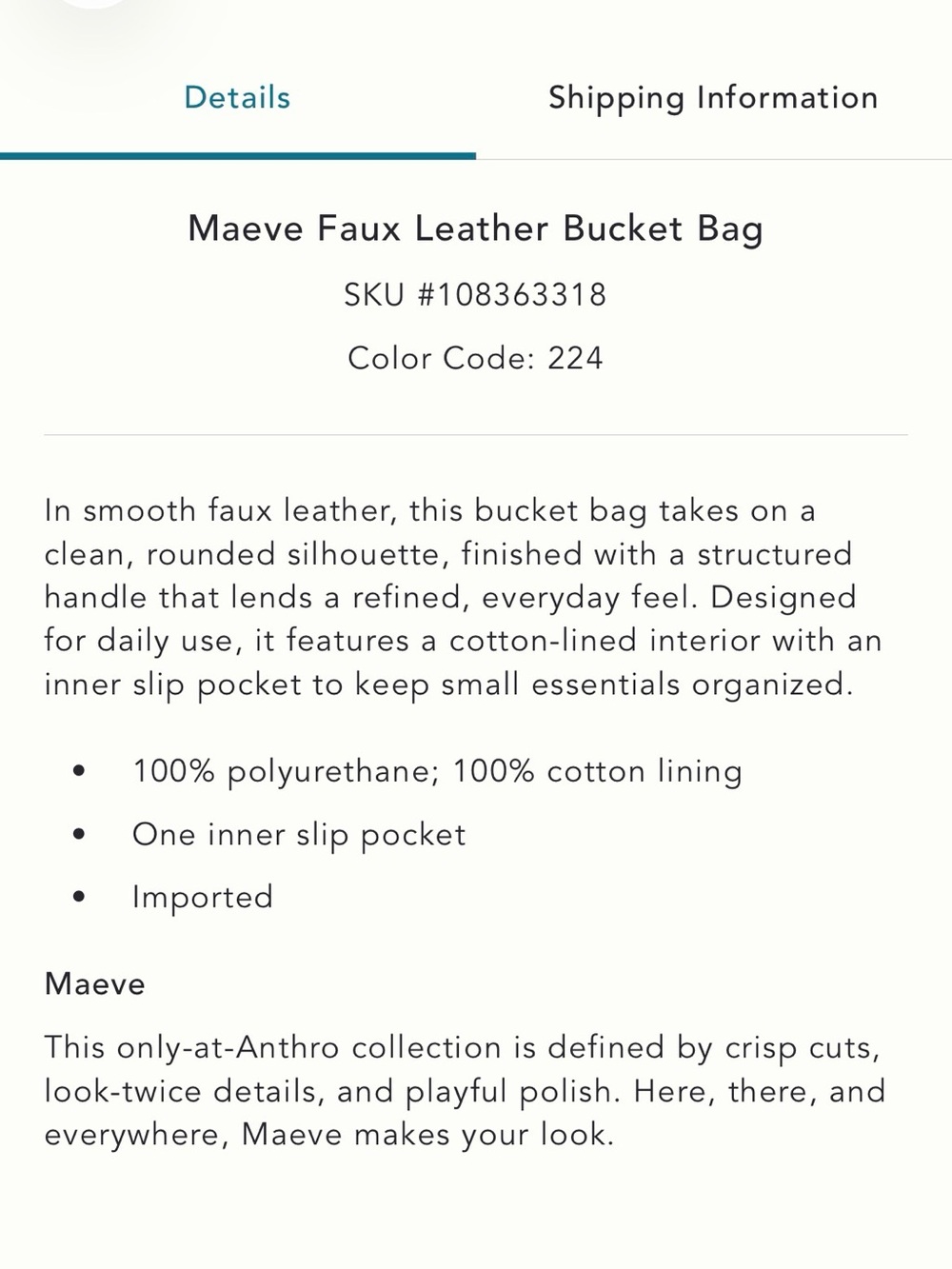 Maeve Faux Leather Bucket Bag - Picture 10 of 11